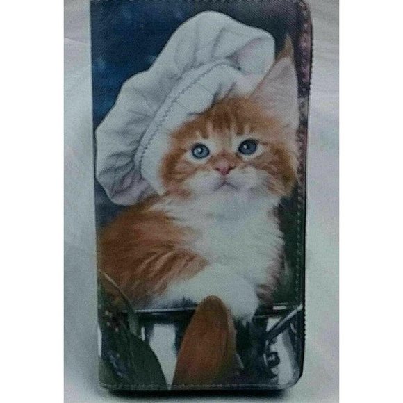 Kitten Cook Zip Around Wallet Kitty Cat Chef - Picture 6 of 6